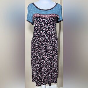 Max Edition Paisley Knee Length Short Sleeve Woman’s Dress Size Small